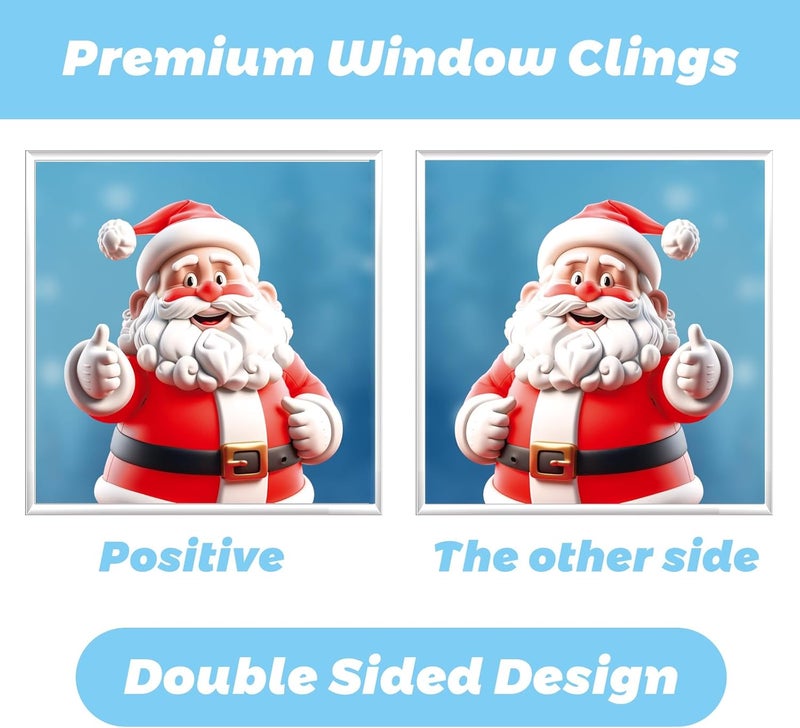 Pseutio Christmas Clings and Xmas Decals for Window Decorations - Image 3